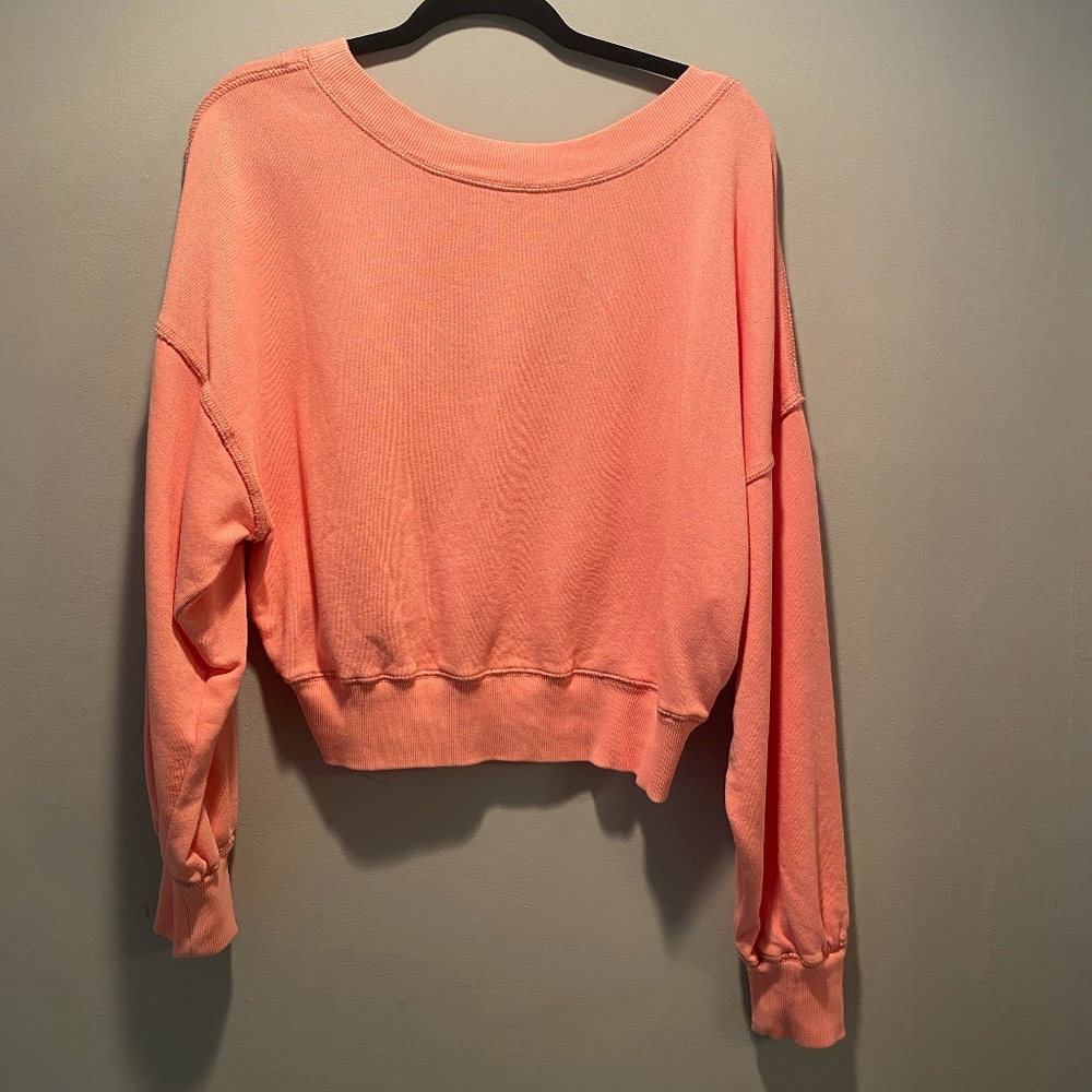 Coral Free People Sweatshirt Size Small